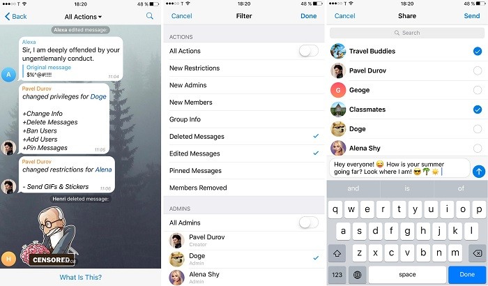 download the new Telegram 4.8.7