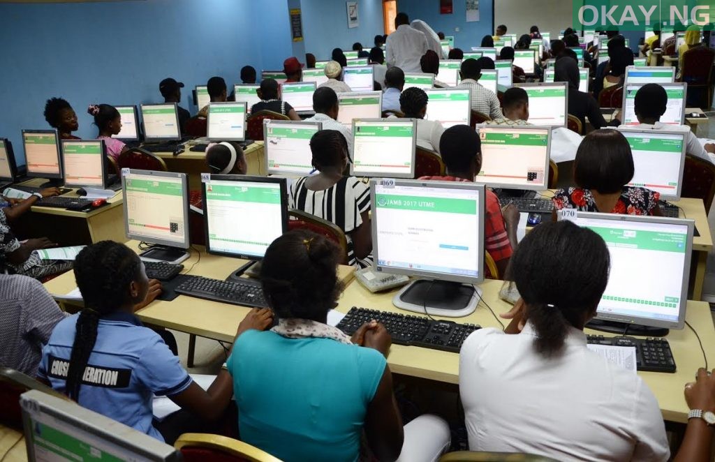 JAMB candidates writing examination 