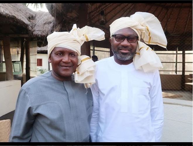 Photos of Femi Otedola, his daughters & Dangote rocking Indian attires in India