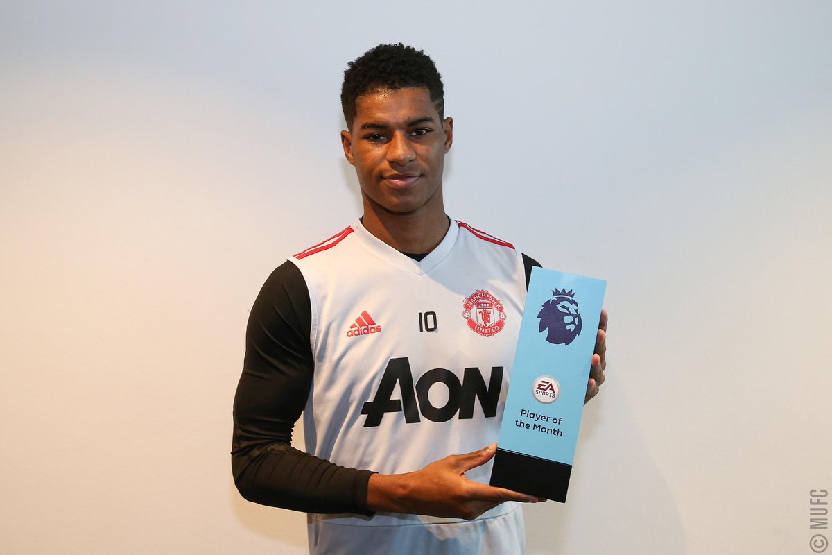 Marcus Rashford wins Premier League player of the month award for