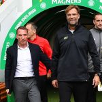 Brendan Rodgers with Liverpool manager Jurgen Klopp