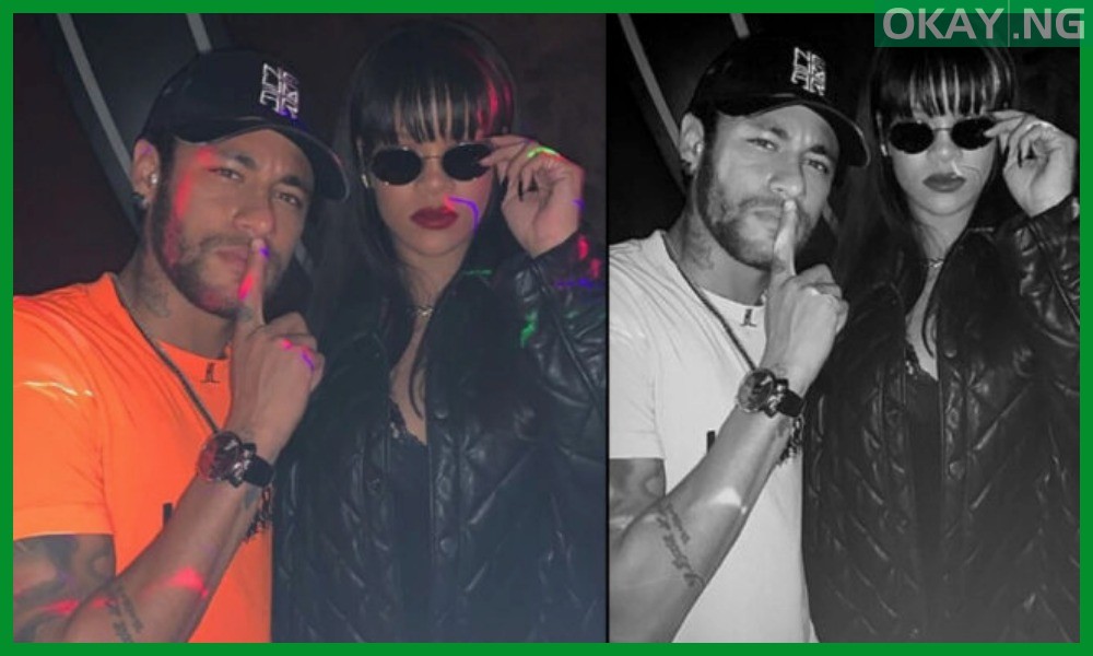 Neymar and Rihanna hanging out