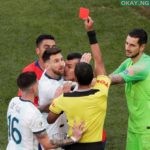 Messi received a red card