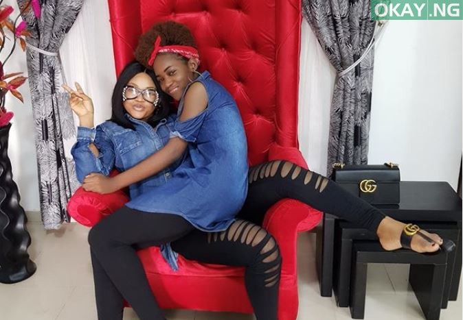 Mercy Aigbe and her daughter, Michelle