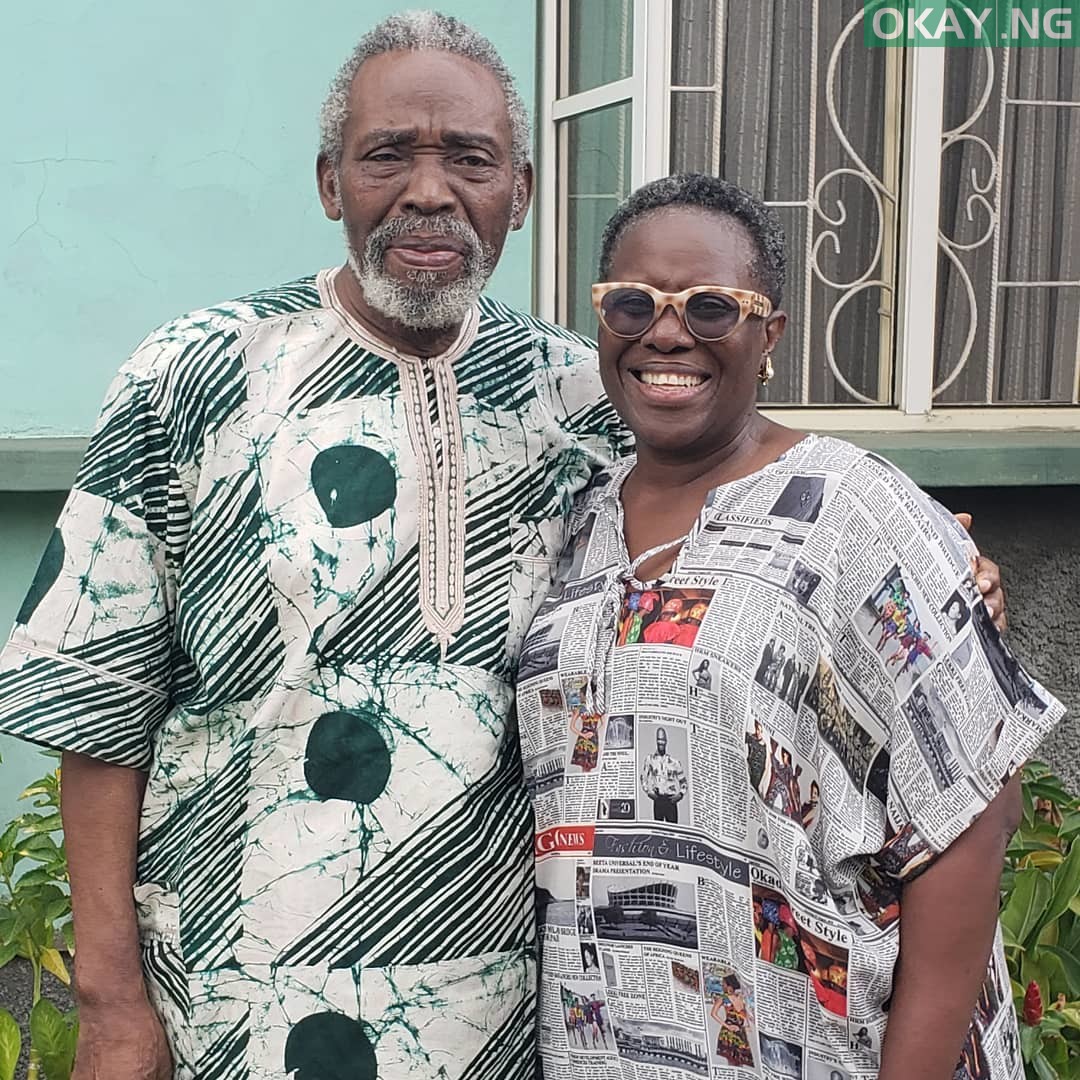 Olu Jacobs and wife, Joke Silva