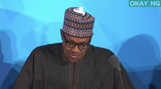 President Muhammadu Buhari delivering his address at Climate Action Summit in New York