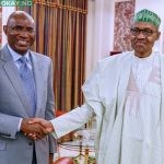 President Muhammadu Buhari and Deputy Senate President, Ovie Omo-Agege