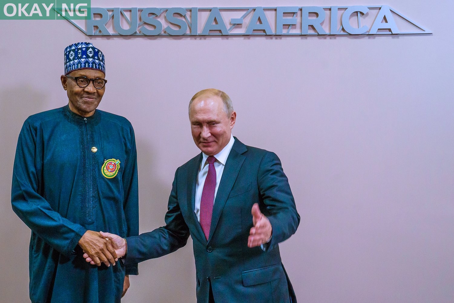 President Muhammadu Buhari held a bilateral meeting with President Vladmir Putin of Russia at the sidelines of the Russia-Africa Forum in Sochi