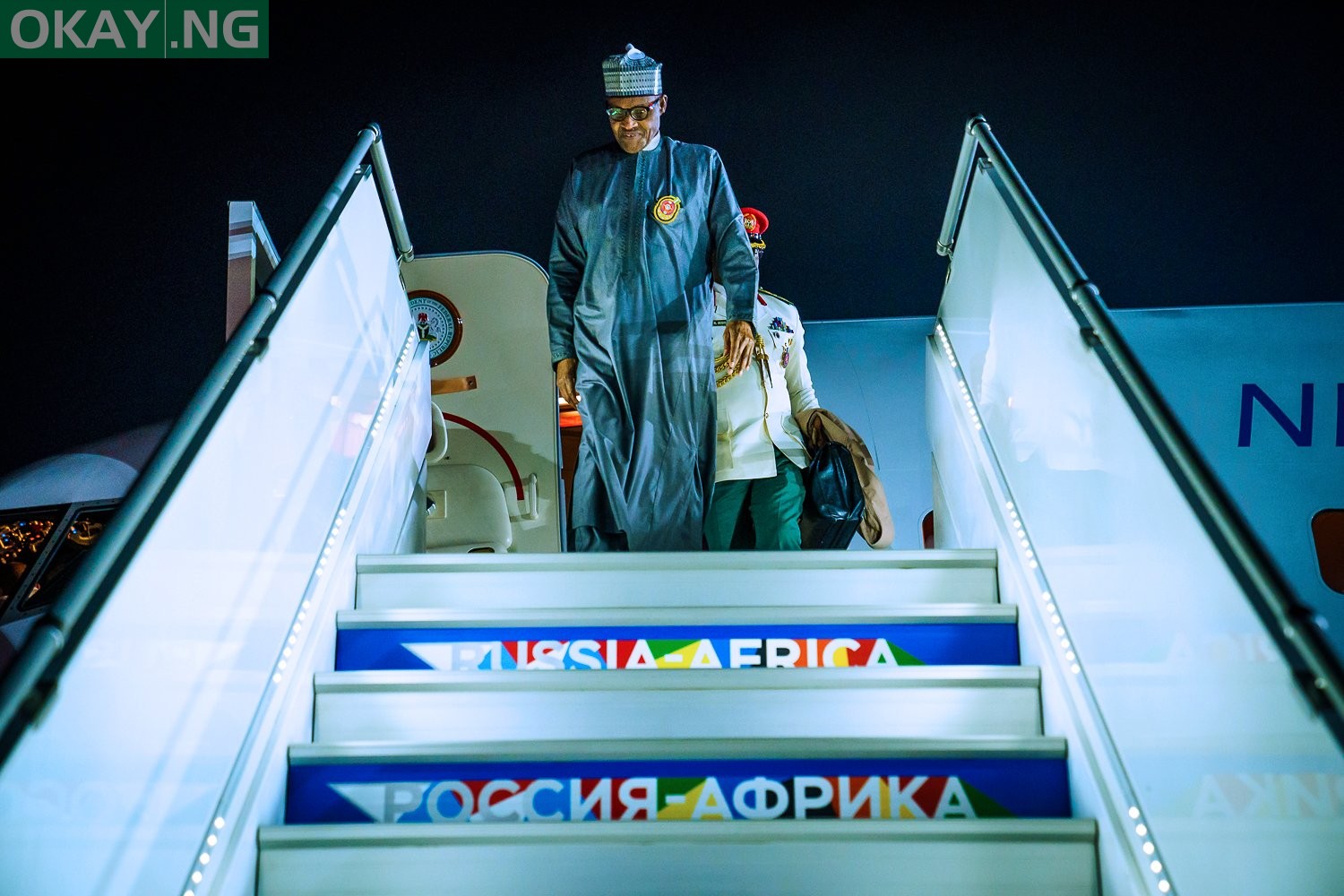 Buhari arrives in Russia