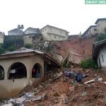 The scene of the building collapse in Magodo, Lagos