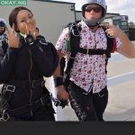 Nina Ivy goes skydiving