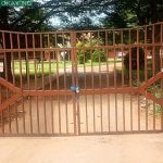 Closed gates of Federal Secretariat in Asaba