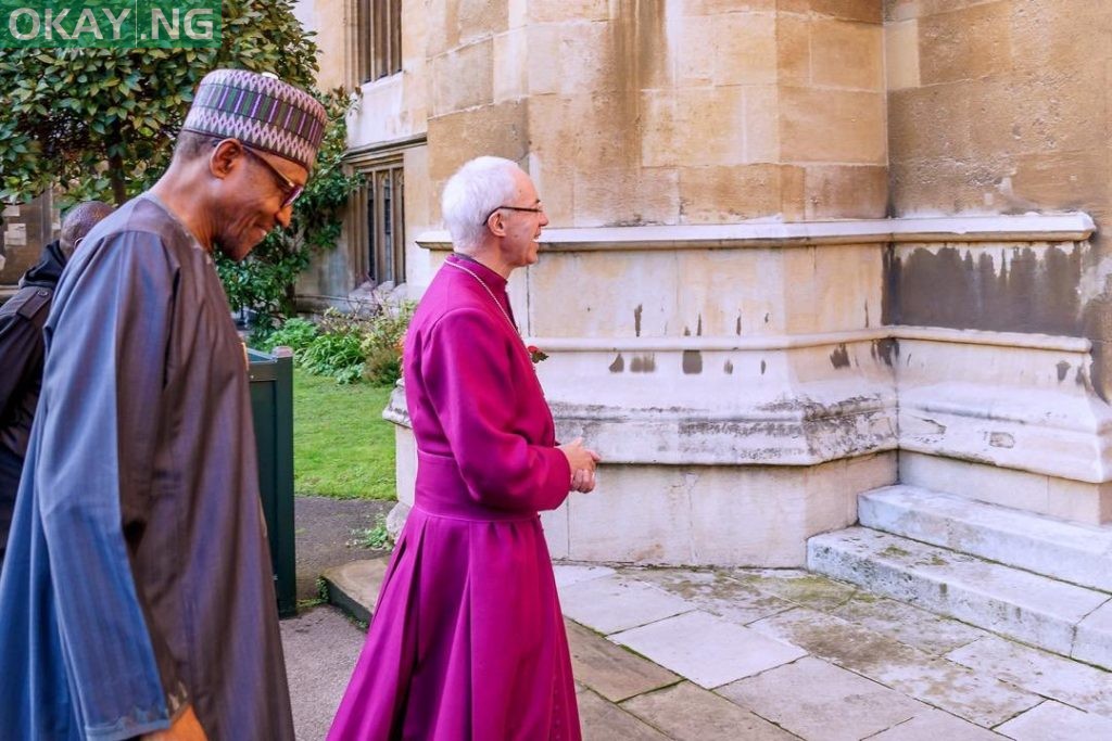 President Muhammadu Buhari meets Archbishop of Canterbury in London