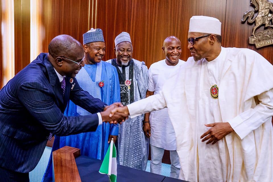 Buhari receives Bayelsa governor-elect, Lyon, others