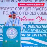 President Muhammadu Buhari speaking at the National summit on ‘‘Diminishing Corruption in the Public Service’’ in Abuja