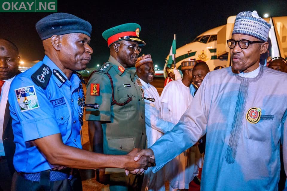 President Muhammadu Buhari returns to Nigeria