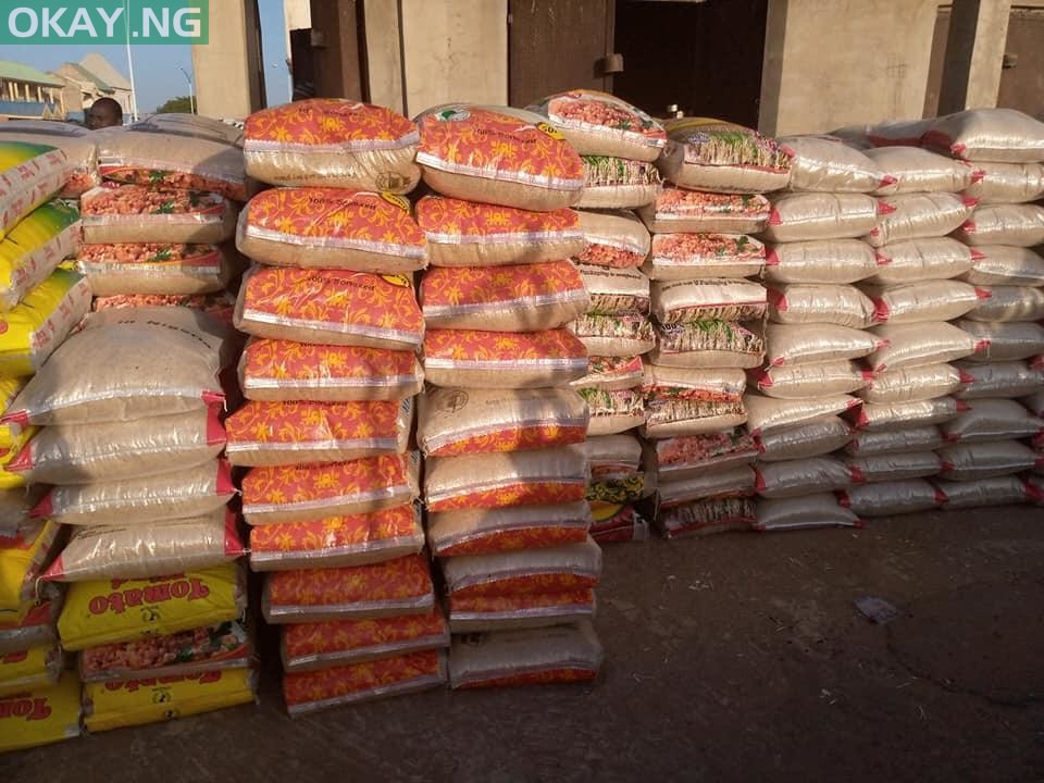 Bags of Rice donated to CAN by Zamfara governor, Bello Matawalle