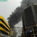 Anambra plaza on fire at Balogun market