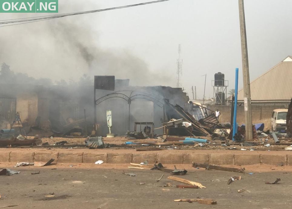 Scene of the Kaduna gas explosion