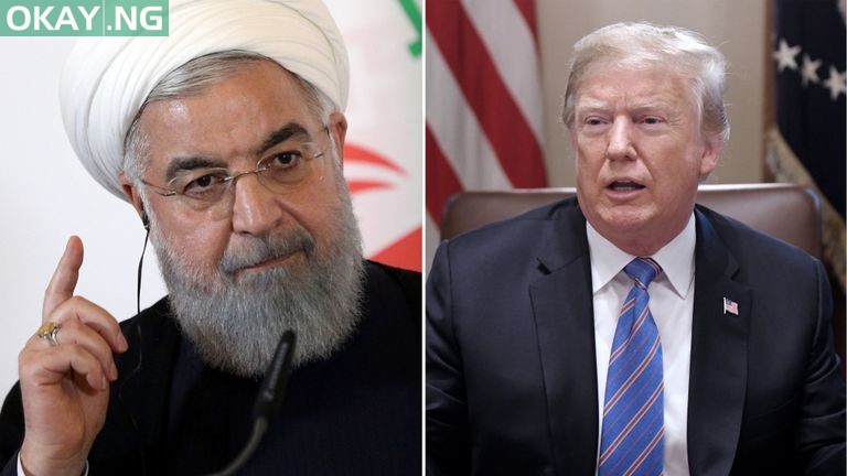 Hassan Rouhani and Donald Trump