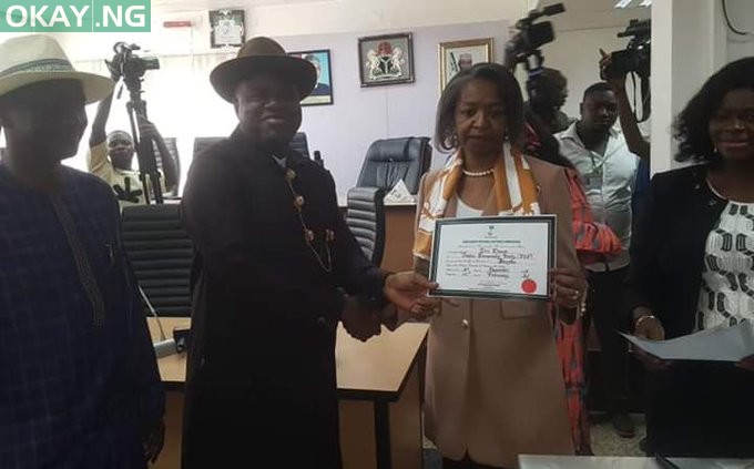 Bayelsa governor-elect, Douye Diri receives Certificate of Return from INEC