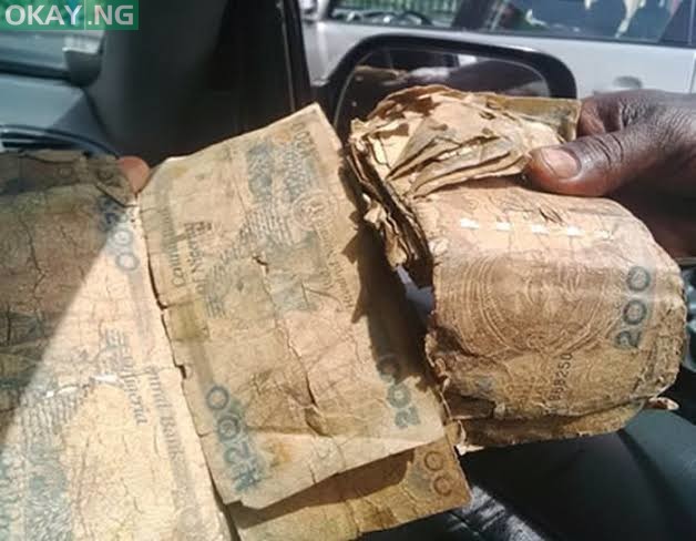 Mutilated naira notes