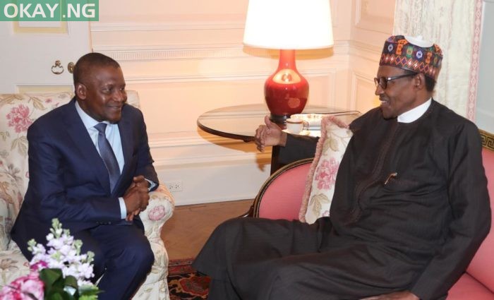 President Muhammadu Buhari and Aliko Dangote