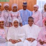 President Muhammadu Buhari with his family