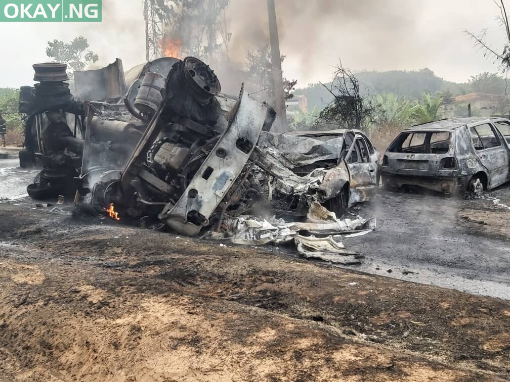 Panic in Ogun as tanker explodes, one feared dead (Photos) • Okay.ng