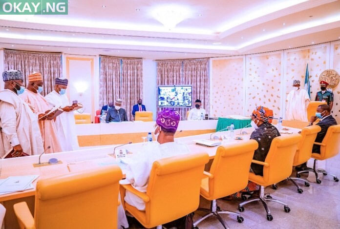 President Buhari swears in new INEC Commissioners and presides over the Federal Executive Council Meeting at the State House, Abuja on 15th Sept, 2021.