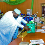 Ekiti State Governor, Kayode Fayemi presenting the 2022 budget to the State House of Assembly in Ado-Ekiti on Thursday