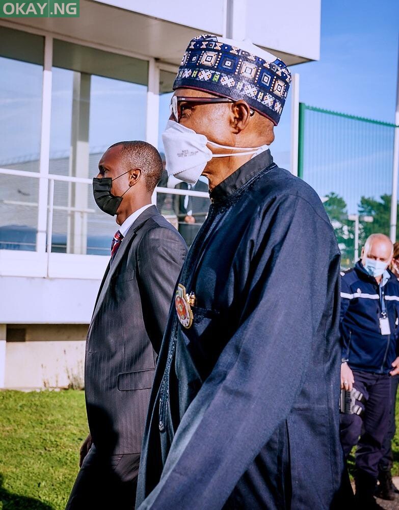 Buhari lands in Paris ahead of Peace Forum