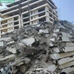 The collapsed 21-storey building in Ikoyi area of Lagos State.