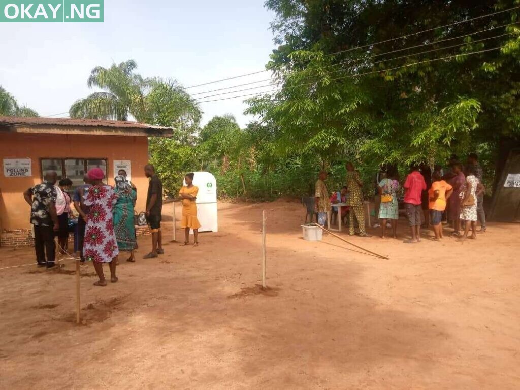 Location: PUs 6,7,8,9 and 10, Ward 2, Agbirigba lomu, Umunze, Orumba South LG.  Update: Accreditation of voters in progress.