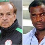 L-R: Gernot Rohr and Augustine Eguavoen