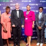 L-R: Lucy Pearson, Country Director British Council Nigeria; Oluwadamilola Teidi, Finalist Business and Innovation; Ben Llewellyn-Jones, Deputy High Commissioner, British Deputy High Commission, Lagos, Nigeria; Ashley Stewart, Finalist Culture and Creativity; Laura Etamah, Finalist Culture and Creativity; Israel Balogun, Finalist Social Action at the British Council UK Alumni Awards that held at Eko Hotel, Lagos, Nigeria recently.