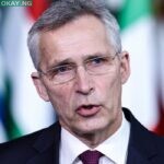 NATO Secretary General Jens Stoltenberg gives a press conference prior to the meeting of NATO defence ministers on the Russia-West tensions at the NATO Headquarter in Brussels on February 16, 2022. (Photo by Kenzo TRIBOUILLARD / AFP)