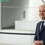 German Chancellor Olaf Scholz waits for the Polish Prime Minister and the Lithuanian President on February 26, 2022 at the Chancellery in Berlin, as they meet for talks following Russia’s invasion of Ukraine. Tobias SCHWARZ / AFP