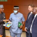 L-R Chief Executive Officer, Nigerian Midstream and Downstream Petroleum Regulatory Authority (NMDPRA), Mr. Farouk Ahmed; Managing Director, Shell Nigeria Gas, Mr. Ed Ubong; General Manager, Shell Energy Nigeria, Mr. Markus Hector; and Corporate Relations Manager, Shell Nigeria Gas, Mr. Tunde Olaleke; during Shell Nigeria Gas's courtesy call on the CEO of NMDPRA in Abuja ... recently.