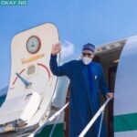 PRESIDENT BUHARI DEPARTS FOR THE UK. 5A-7B ; President Muhammadu Buhari as he departs Abuja for medical vacation in the UK . P2OTO; SUNDAY AGHAEZE. MARCH 6TH 2022