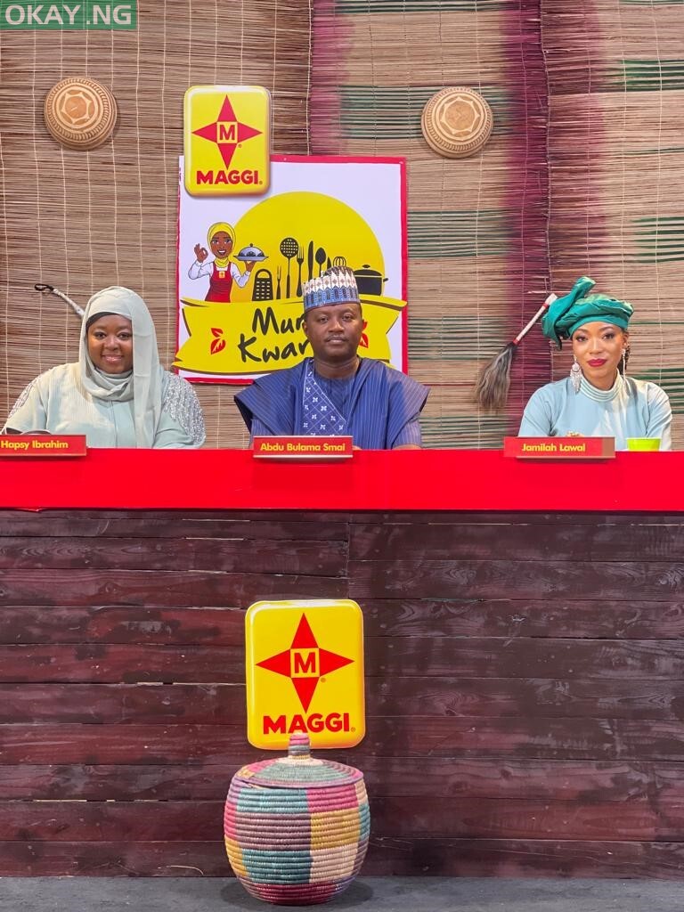 (Muna Kwarya Judges) Judges on the show – (L – R) Hapsy Ibrahim, Mc Abdul (Tugens) and Jamilah Lawal