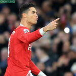 Manchester United’s Portuguese striker Cristiano Ronaldo celebrates after scoring the opening goal during the English Premier League football match between Manchester United and Tottenham Hotspur at Old Trafford in Manchester, north west England, on March 12, 2022. Lindsey Parnaby / AFP