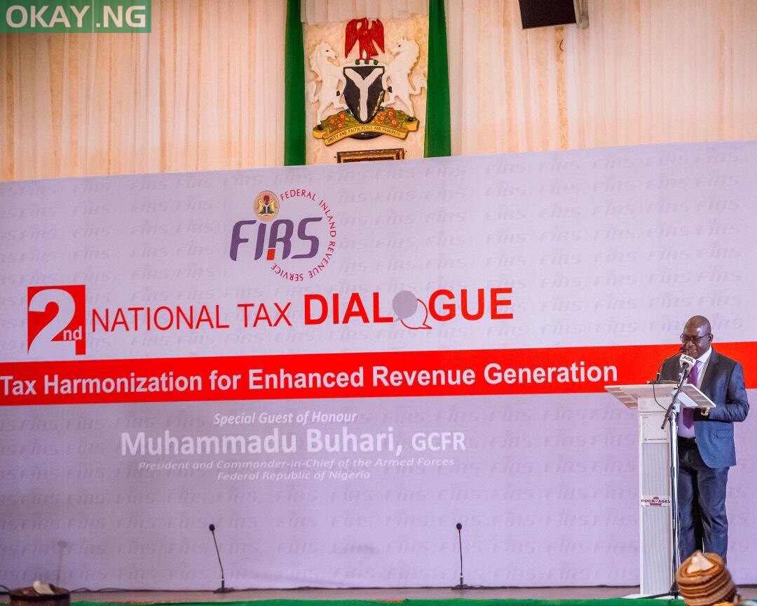 Muhammad Nami, Executive Chairman, Federal Inland Revenue Service (FIRS), delivers his welcome remarks at the 2nd National Tax Dialogue, 29th March, 2022.