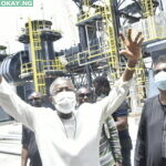 L-R, Honourable Minister of Information and Culture, Alhaji Lai Mohammed, Group Executive Director, Strategy Capital Projects and Portfolio Development, Dangote Industries Limited, Devakumar Edwin, During the Minister of Information and Culture Familiarisation Visit to Dangote Petroleum Refinery Petrochemical & Fertilizer Plant, Lekki Lagos on Sunday 3rd April 2022,