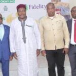 L-R: Chairman, Plateau State Economic Team, Nde Ezekiel Gomos; Regional Bank Head, North Central, Fidelity Bank Plc, Sadi Zawiya; Commissioner of Special Duties and Intergovernmental Affairs, Jerry Werr; Special Adviser to Minister of Solid Minerals, Sunny Ekozin; Managing Director, Plateau State Investment Promotion Council, Chris Yilzak; and Director, Financial Reporting and ICT, Plateau State Ministry of Finance, Danjuma Namang at the Fidelity Bank RT200 FX Programme Sensitisation seminar in Jos, Plateau State on Tuesday, 12 April 2022.