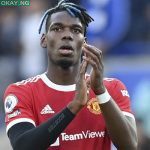 Manchester United’s French midfielder Paul Pogba applauds the fans at the end of the English Premier League football match between Leicester City and Manchester United at King Power Stadium in Leicester, central England on October 16, 2021. (Photo by Paul ELLIS / AFP)