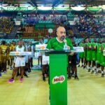 Wassim at MBC – Wassim El-Husseini, MD/CEO Nestlé Nigeria PLC addressing participants at the finale of the 22nd MILO Basketball Championship national finals at the Indoor Sports Hall of the National Stadium, Surulere, Lagos on Thursday June 30, 2022.