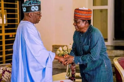 L-R: Asiwaju Bola Ahmed Tinubu and Simon Lalong