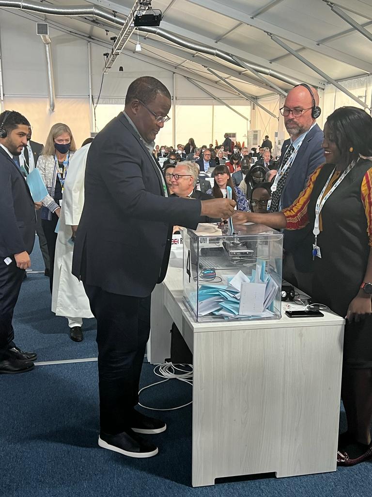 Executive Vice Chairman and Chief Executive Officer of the Nigerian Communications Commission (NCC), Prof. Umar Garba Danbatta, also casting his vote at the ongoing ITU Plenipotentiary Conference 2022 in Bucharest, Romania on Monday.