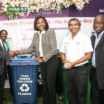 L-R: Rector, Yaba College of Technology, Lagos, Engr. Obafemi Omokungbe; Head, Sustainability, Dangote Cement, Dr. Igazeuma Okoroba; Technical Director, Dangote Cement, Duraisamy Anandam; and General Manager, Regional Sales, Dangote Cement, Johnson Olaniyi at the 2022 Dangote Sustainability Week event tagged "Yaba Green Challenge", in Lagos recently.